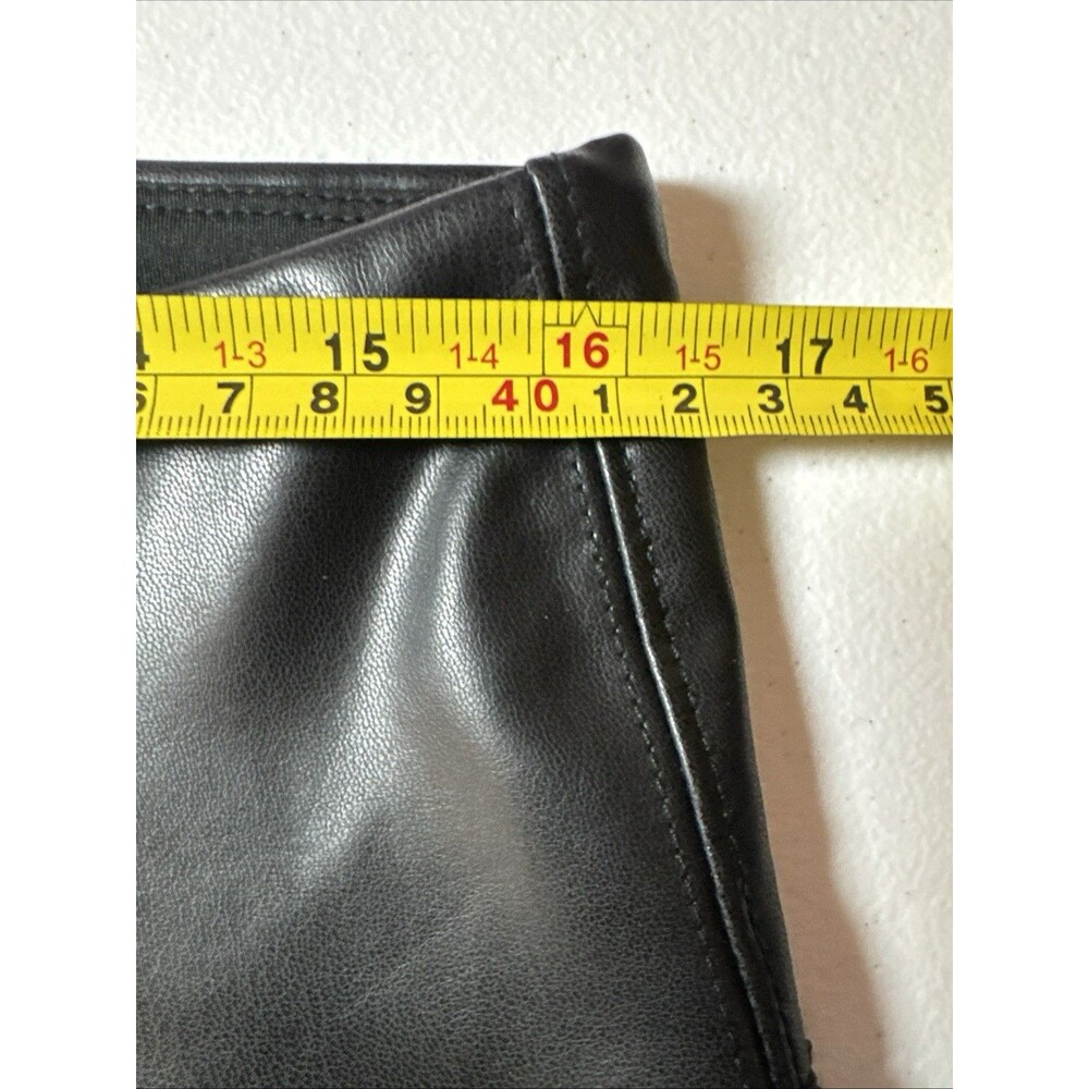 Seven7 Faux Leather Leggings Size Large Black NWT High Waist Stretch Pants - Picture 9 of 11
